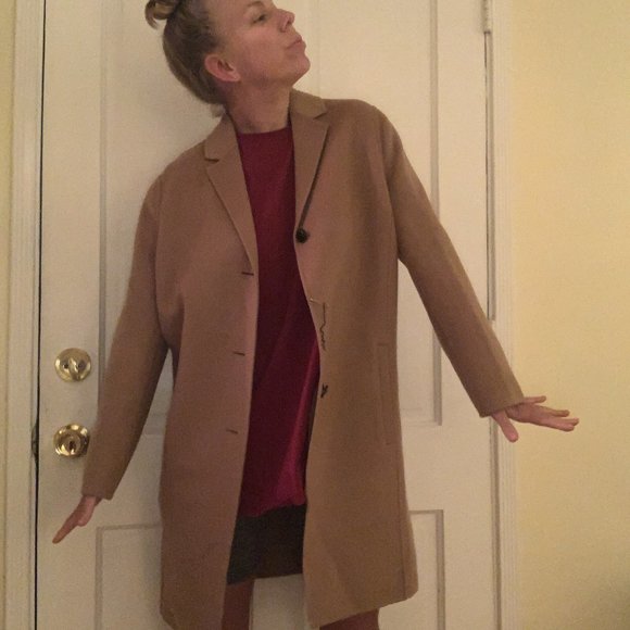 NWT Kooples tan wool coat xs - Picture 9 of 15